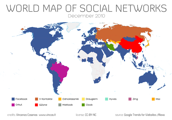 World Map of Social Networks